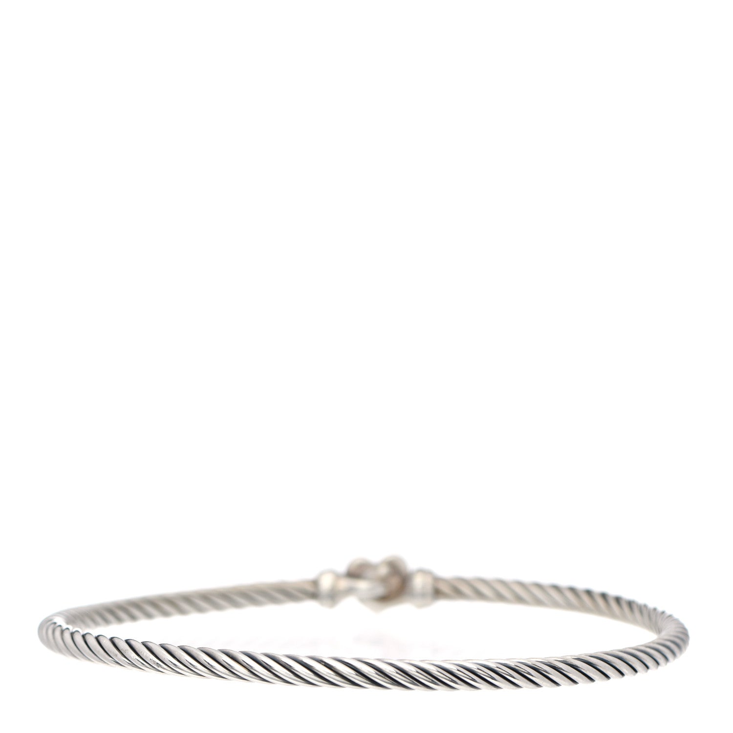 David Yurman Sterling Silver Diamond Cable Collectibles Heart Bracelet 3 of 4