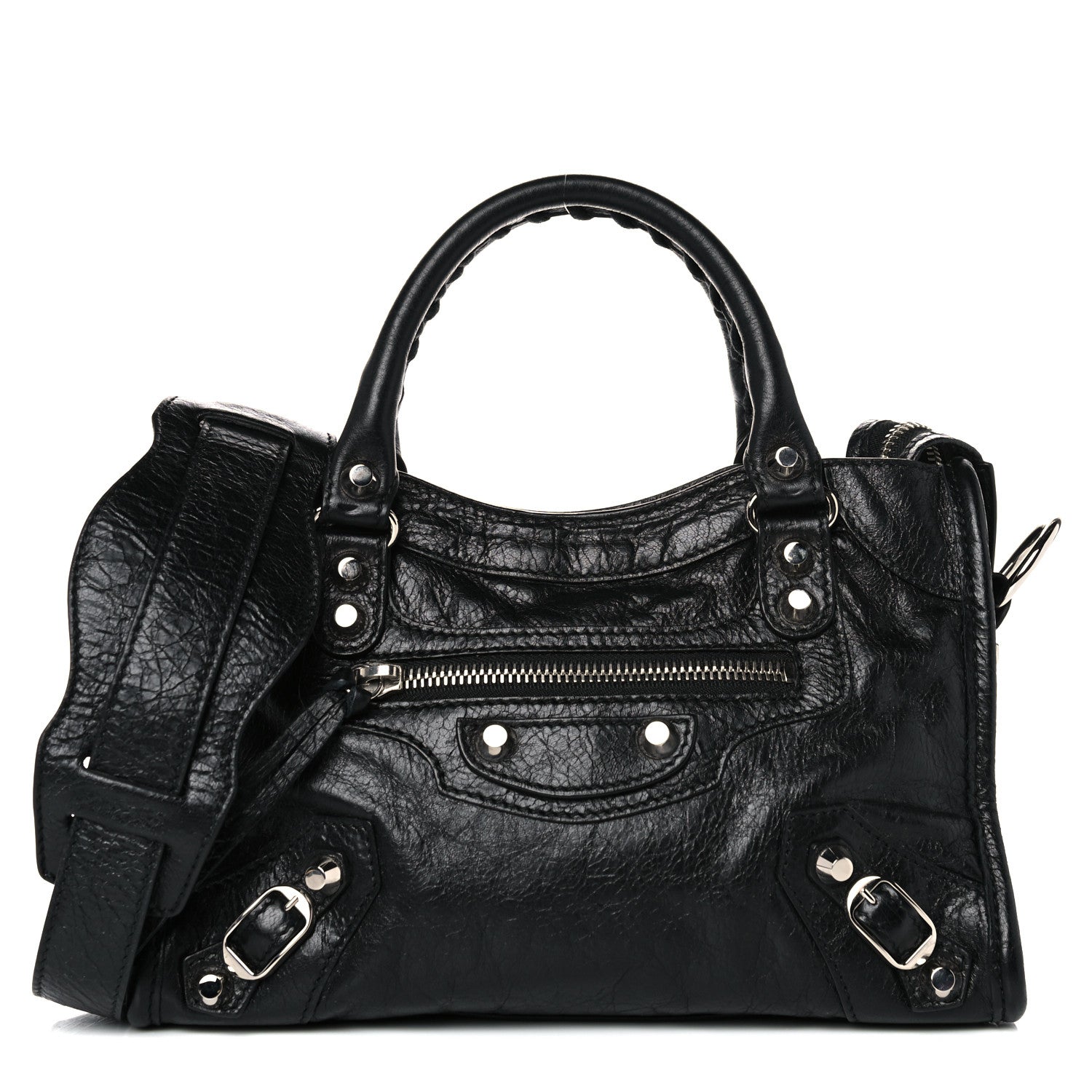 Balenciaga Agneau Classic Silver Hardware Mini City Black 1 of 9