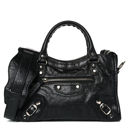 Balenciaga Agneau Classic Silver Hardware Mini City Black 1 of 9