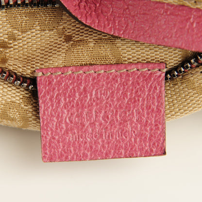 Gucci GG Monogram Web Double Pocket Belt Bag Pink 6 of 8