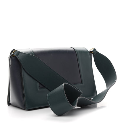 Celine Shiny Smooth Calfskin Medium Frame Shoulder Bag Amazone Dark Navy 3 of 9
