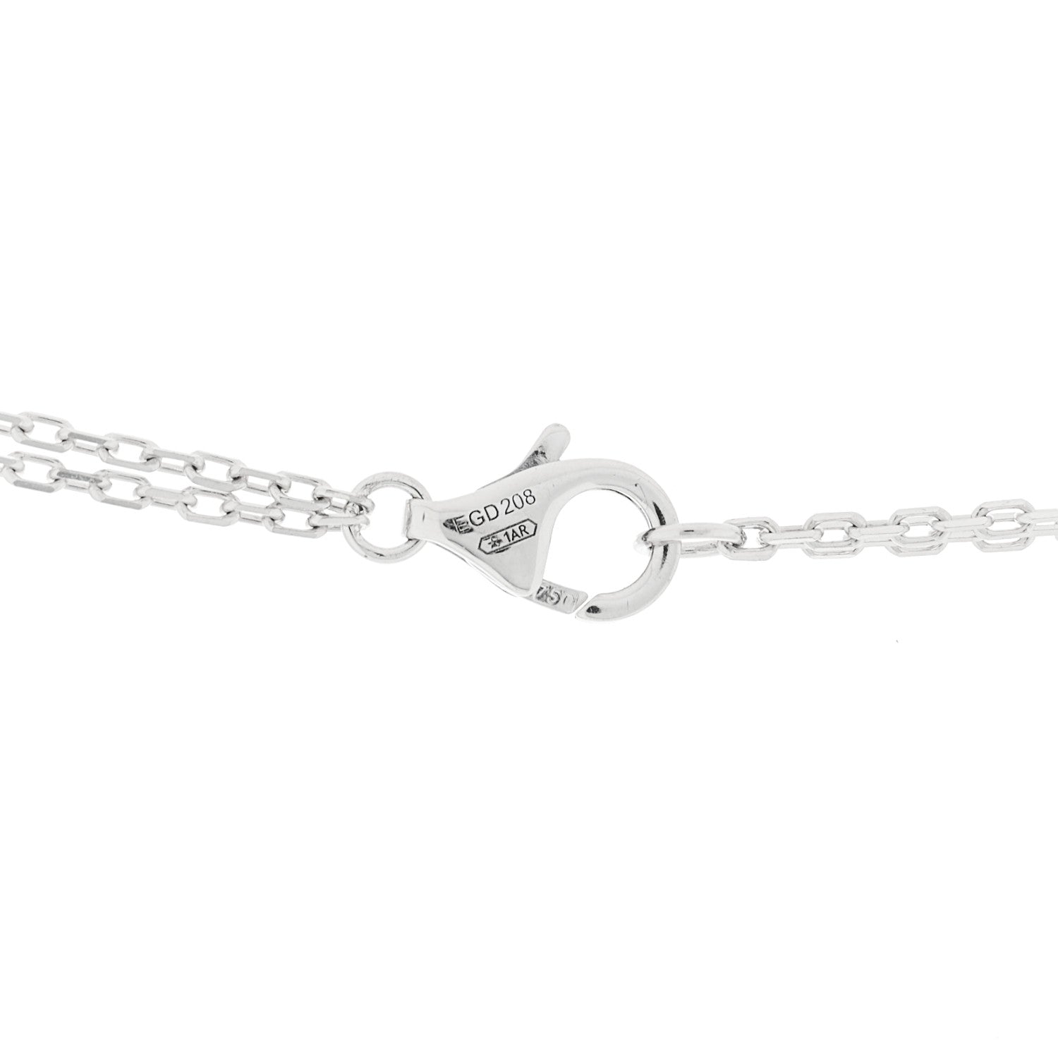 Cartier 18K White Gold 2 Diamond LOVE Necklace 5 of 5