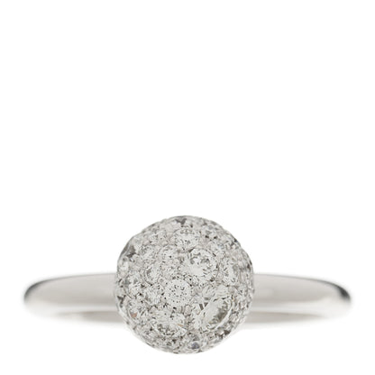 Tiffany 18K White Gold Diamond 8mm Hardwear Ball Ring 54 7 1 of 6