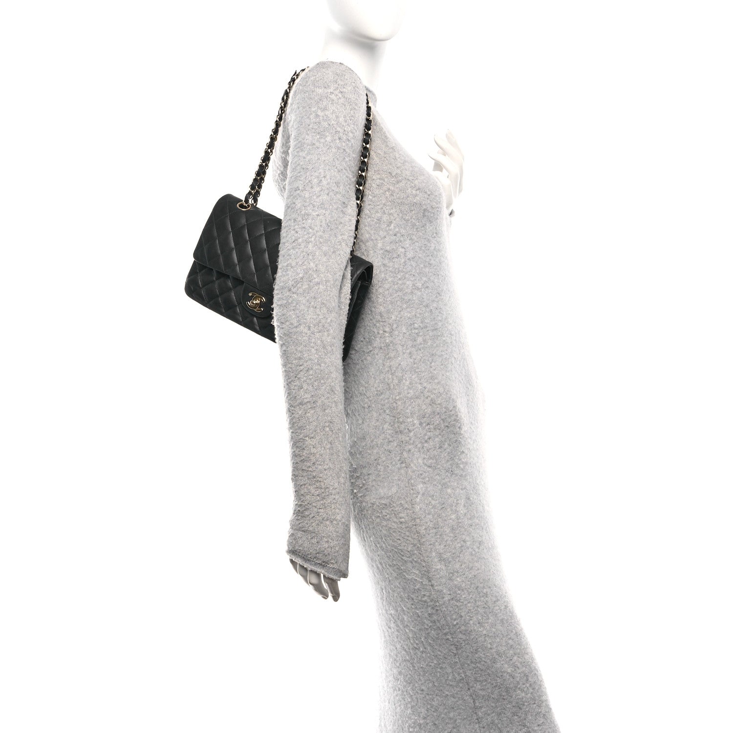 Chanel Lambskin Quilted Medium Double Flap Black 2 of 12