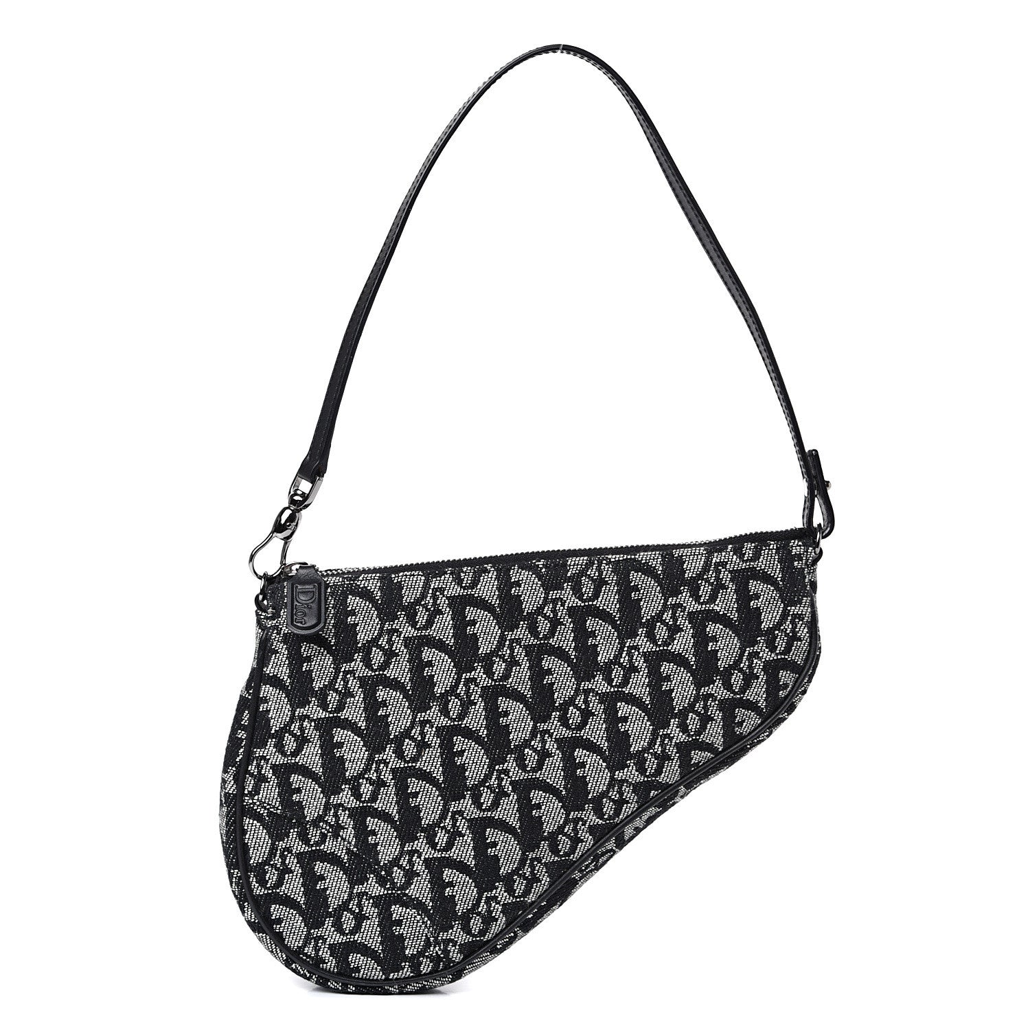 Christian Dior Monogram Mini Saddle Pochette Black 1 of 10