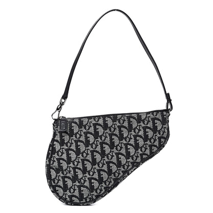 Christian Dior Monogram Mini Saddle Pochette Black 1 of 10