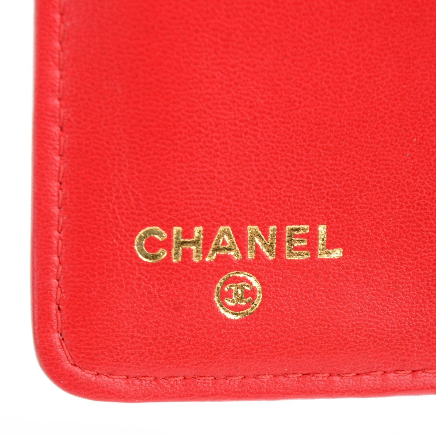 Chanel Lambskin Quilted Boy Yen Wallet Red 6 of 7