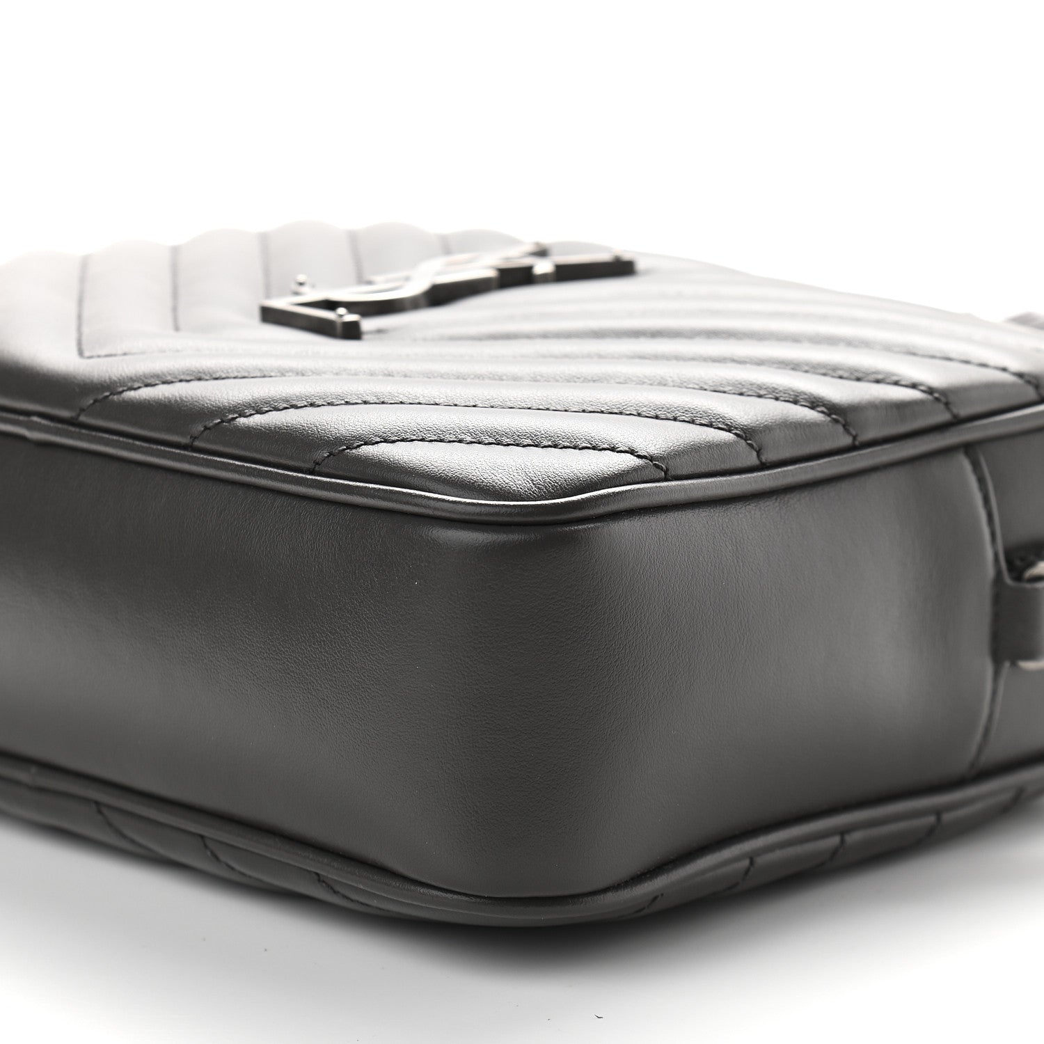 Saint Laurent Calfskin Matelasse Monogram Lou Camera Bag Asphalt 8 of 8