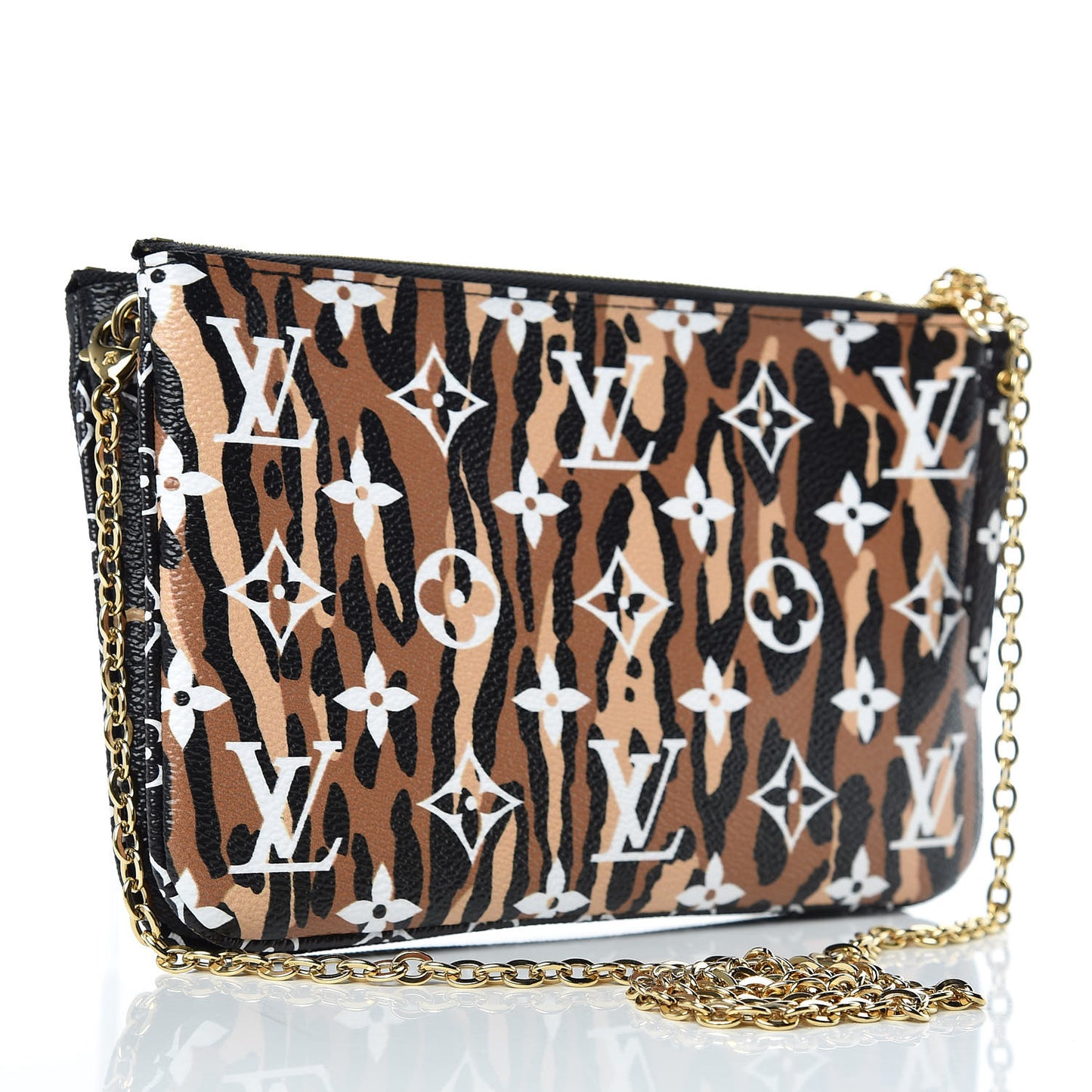 Monogram Giant Jungle Pochette Double Zip Black