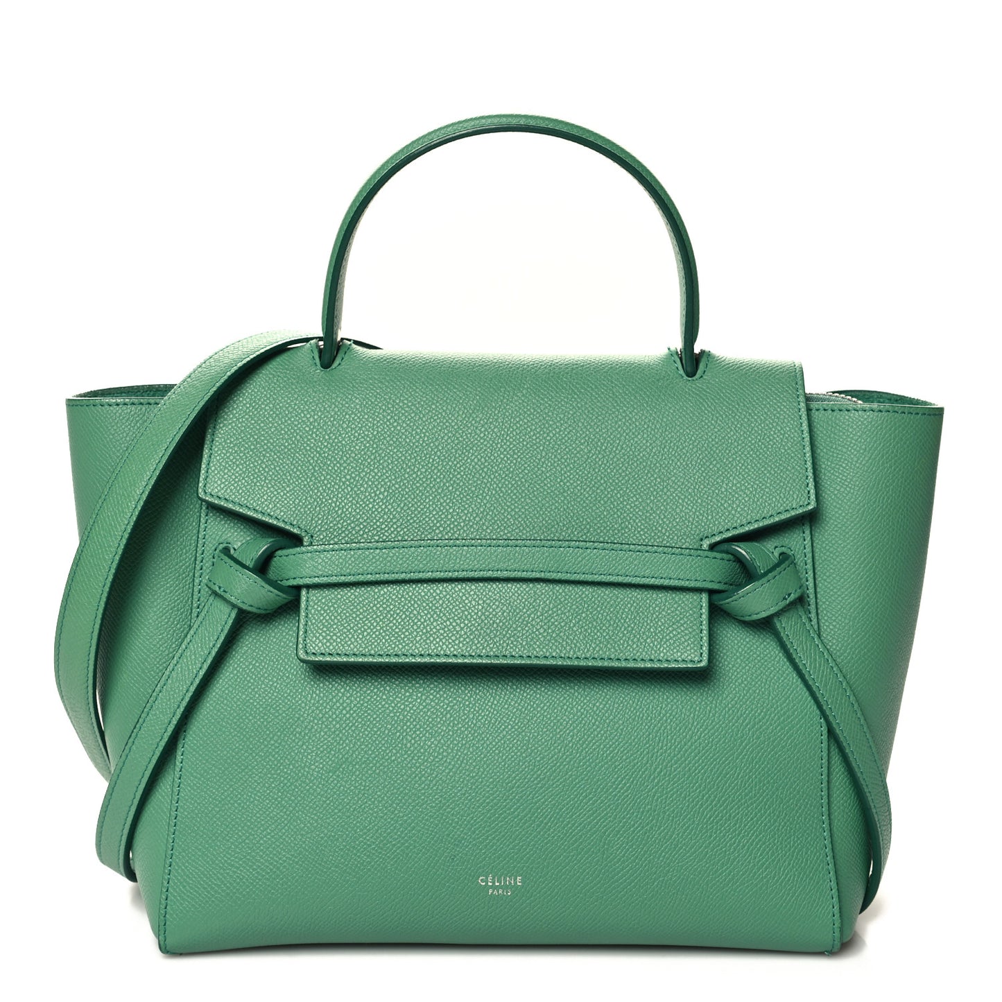 Grained Calfskin Micro Belt Bag Pop Green