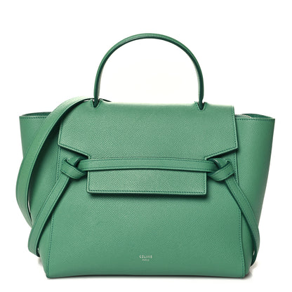 Celine Grained Calfskin Micro Belt Bag Pop Green 1 of 11