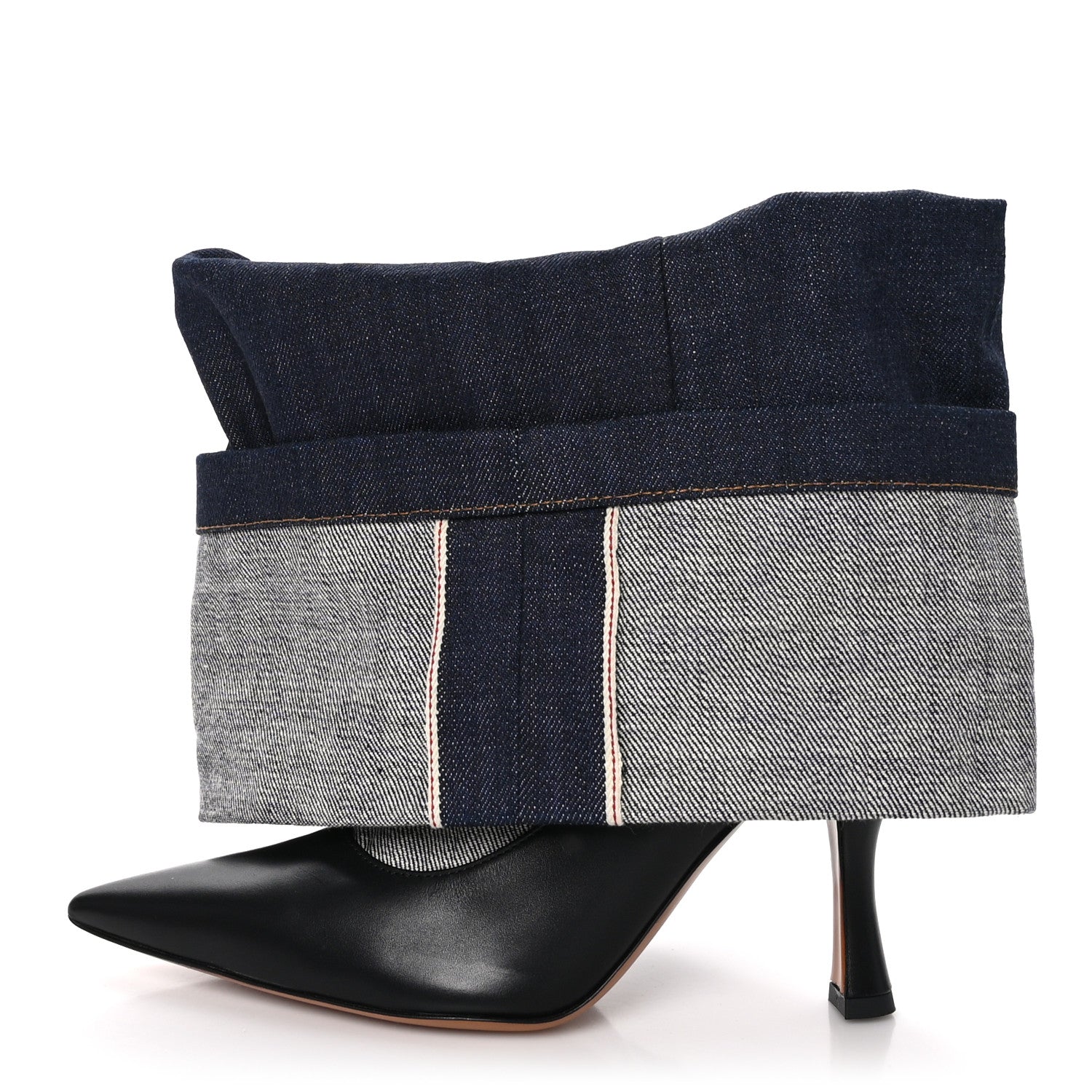 Loewe Denim Fold Over Boots 37 Black 1 of 7
