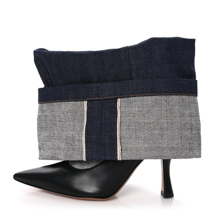 Loewe Denim Fold Over Boots 37 Black 1 of 7