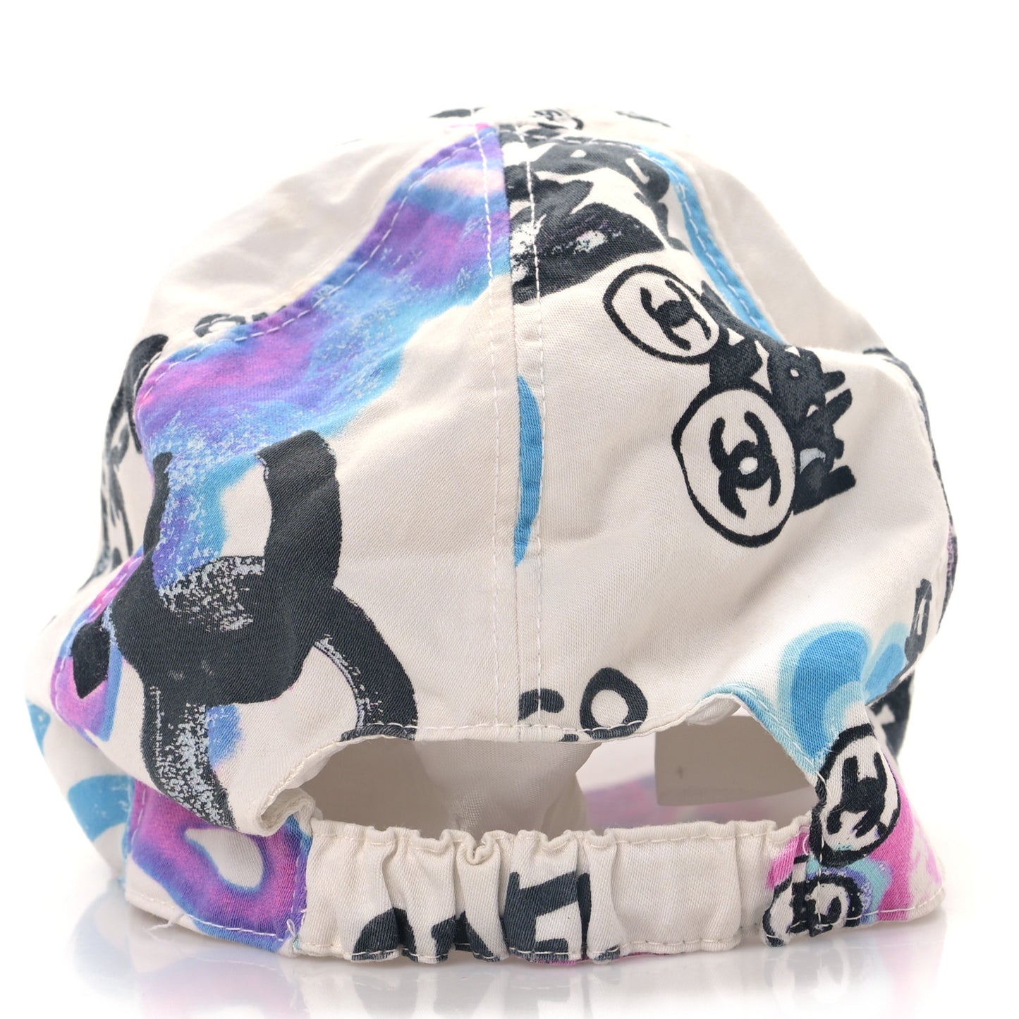 Canvas Printed Graffiti CC Cap Hat M Ivory Multicolor