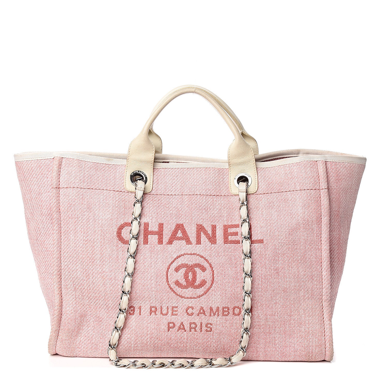 Chanel Canvas Medium Deauville Tote Pink 1 of 9