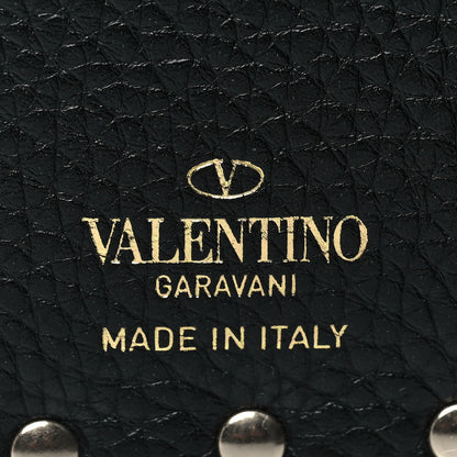 Valentino Garavani Calfskin Rockstud Compact Bi-Fold Wallet Black 6 of 7