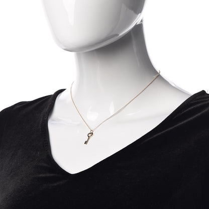 Tiffany 18K Rose Gold Mini Heart Key Pendant Necklace 2 of 6
