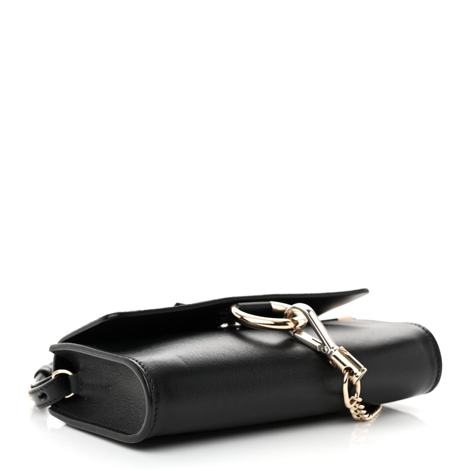 Chloe Suede Calfskin Mini Faye Shoulder Bag Black 4 of 9