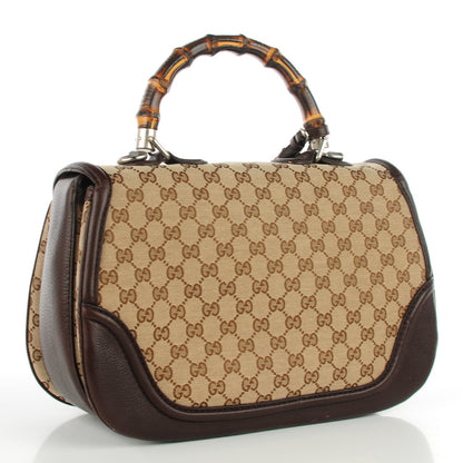Gucci Monogram Large New Bamboo Top Handle Bag Brown 3 of 7