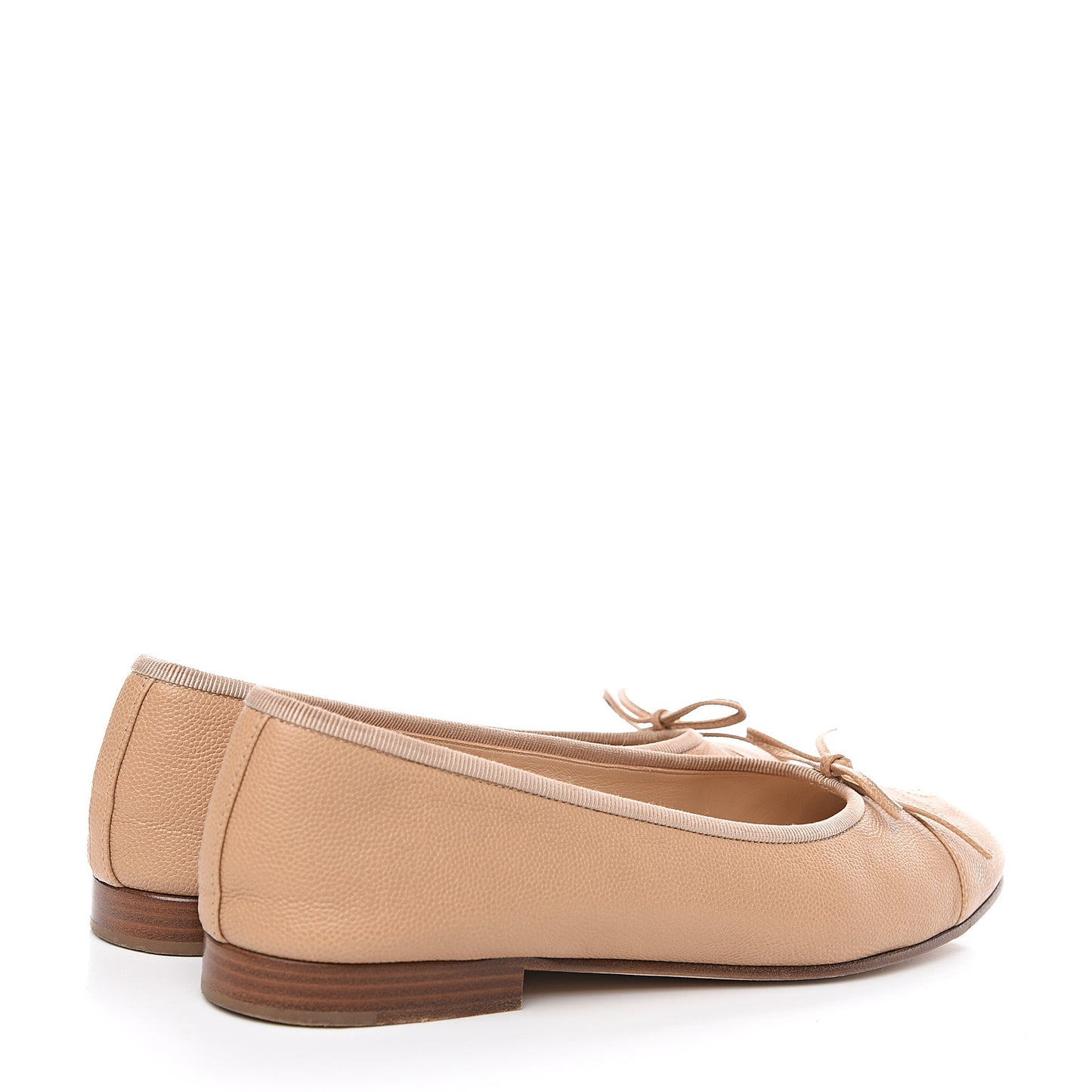 Caviar CC Cap Toe Ballerina Flats 38 Beige