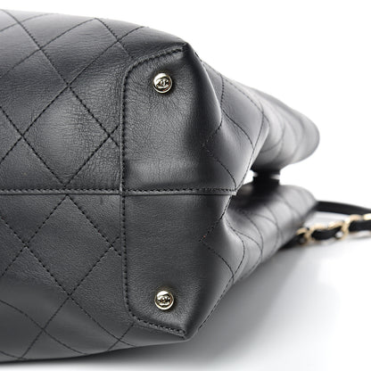 Chanel Calfskin Large Serial Shopper Tote Black 10 of 13