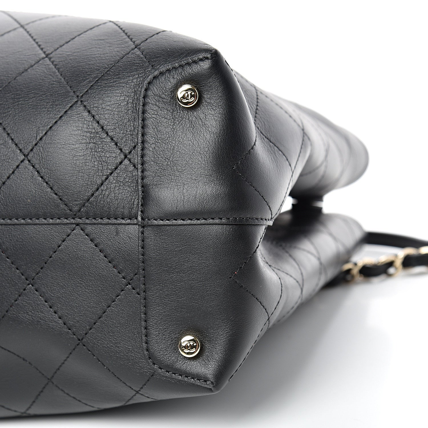 Chanel Calfskin Large Serial Shopper Tote Black 10 of 13