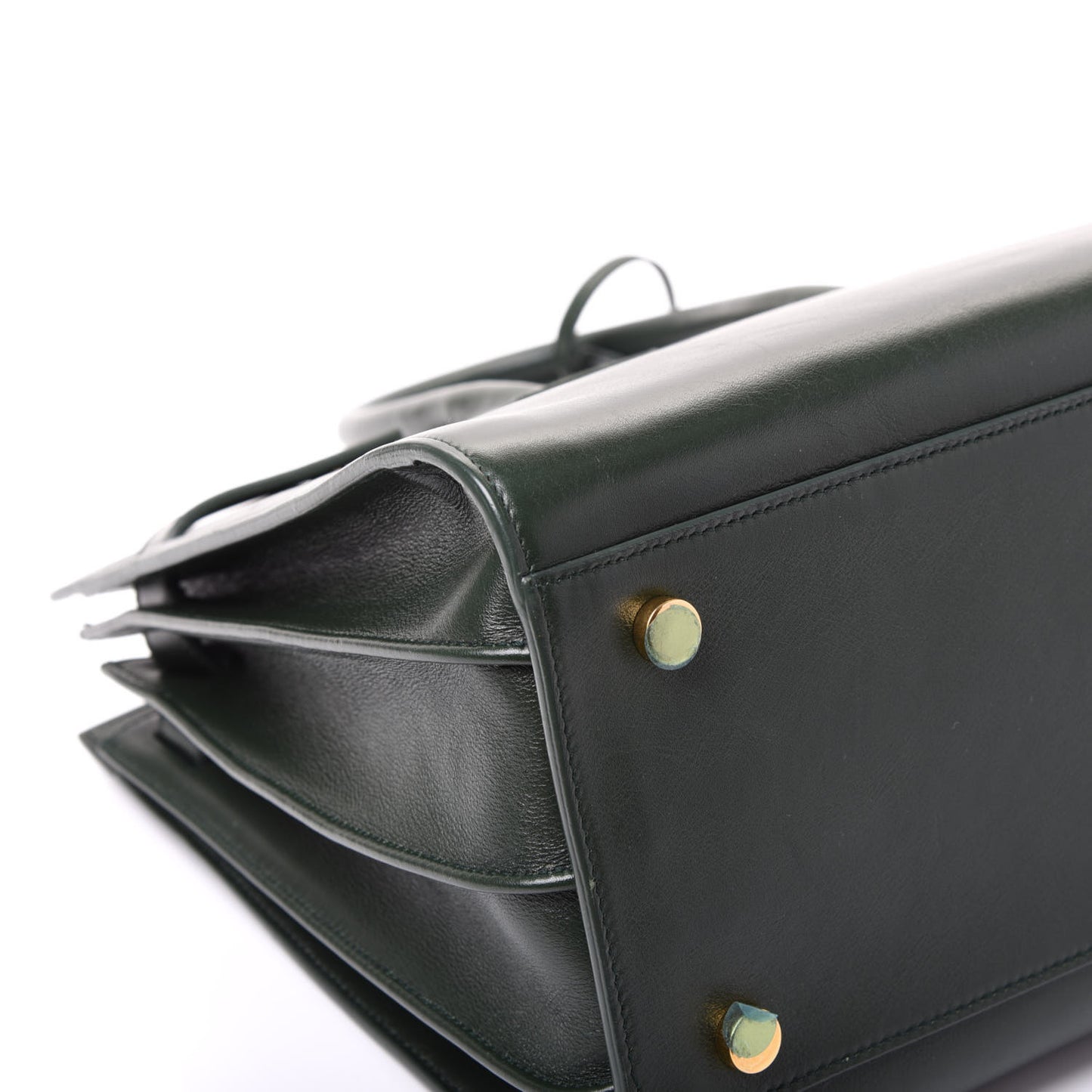 Calfskin Small Sac De Jour Dark Green
