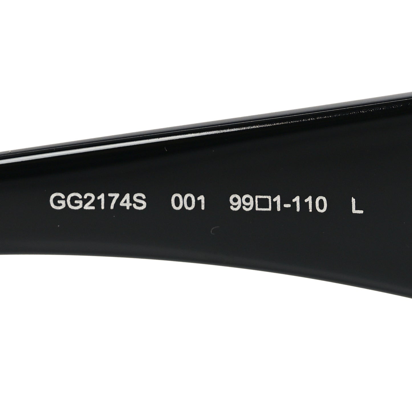 Metal Horsebit Frameless Mask Sunglasses GG2174S Black Silver