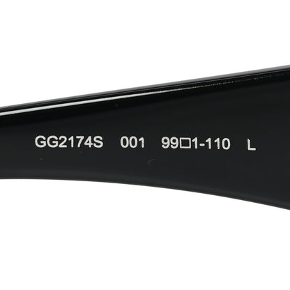 Gucci Metal Horsebit Frameless Mask Sunglasses GG2174S Black Silver 7 of 8