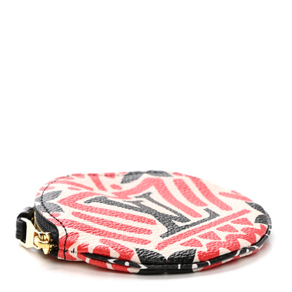 Louis Vuitton Monogram Giant Crafty Round Coin Purse Creme Rouge 4 of 7