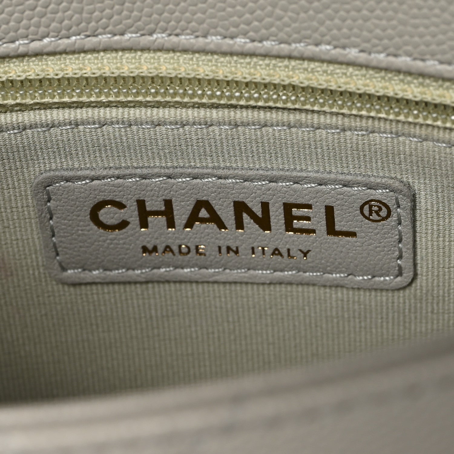 Chanel Calfskin Caviar Quilted Square Chain Flap Grey 6 of 11