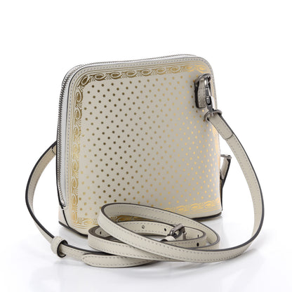 Gucci X SEGA Calfskin GUCCY Stars Mini Dome Shoulder Bag Mystic White Gold 3 of 11