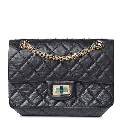 Chanel Aged Calfskin Quilted 2.55 Reissue Mini Flap Black 1 of 10