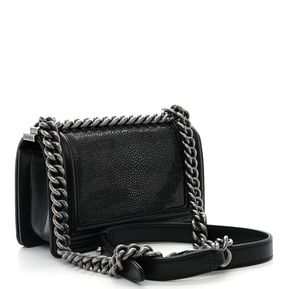 Chanel Galuchat Stingray Small Boy Flap Black 3 of 11