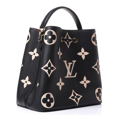 Louis Vuitton Empreinte Monogram Giant Neonoe MM Black Beige 3 of 11