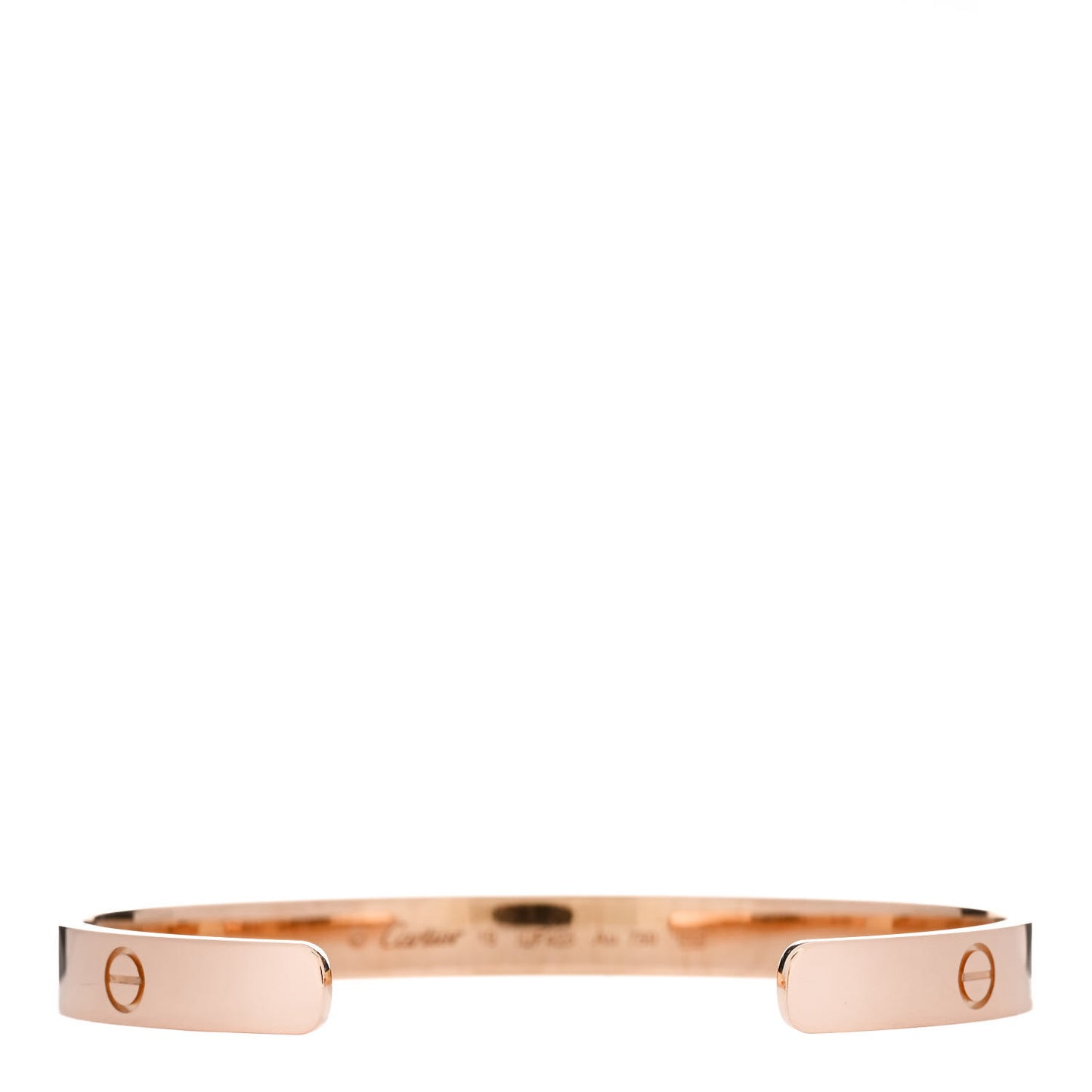 18K Pink Gold LOVE Cuff Bracelet 19