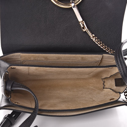 Chloe Suede Calfskin Small Faye Shoulder Bag Black 7 of 10