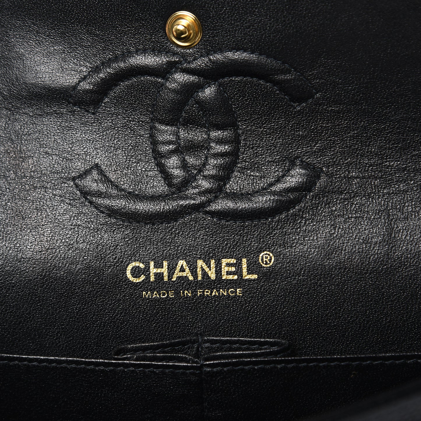 Caviar Quilted Small Double Flap Black