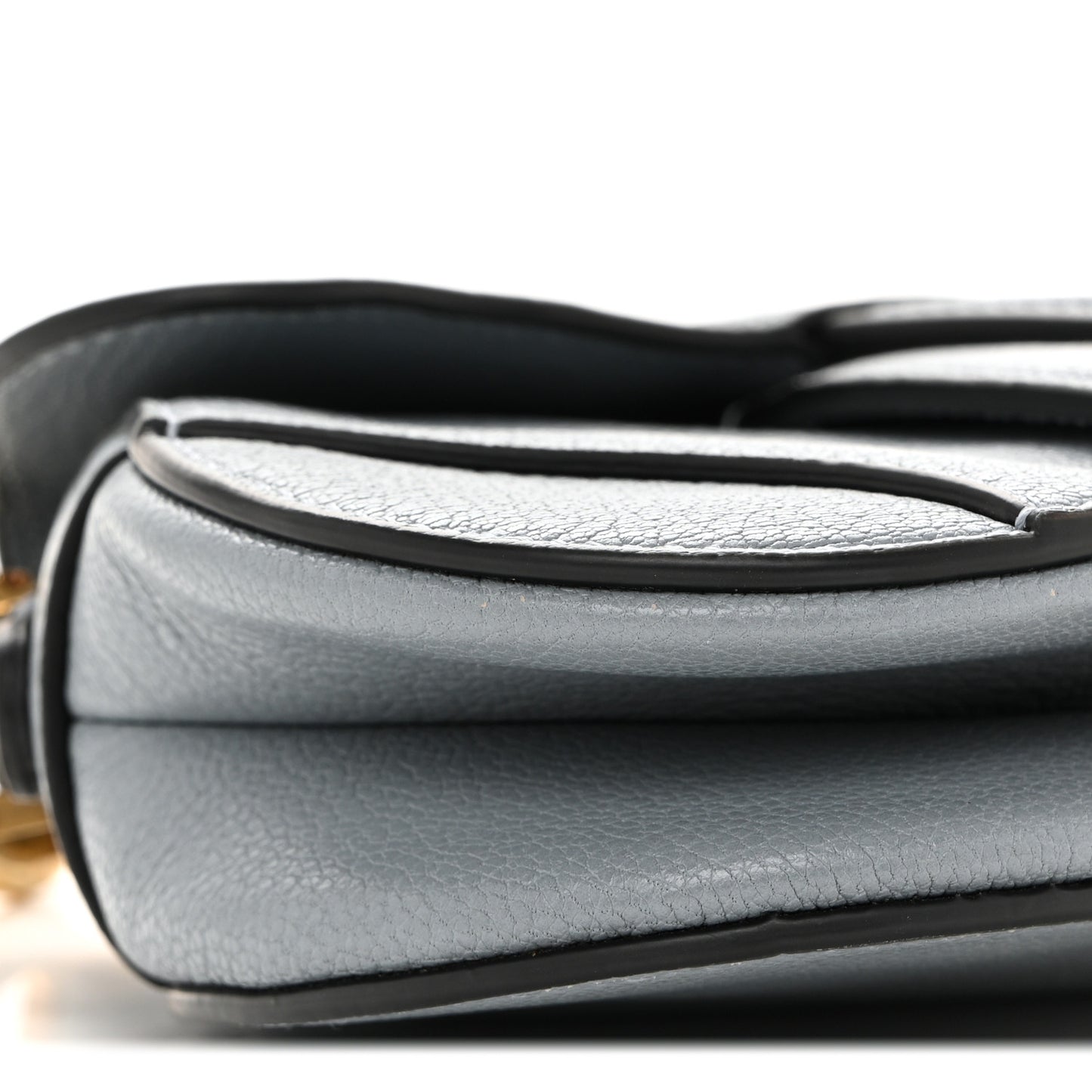 Goatskin Micro Saddle Bag With Strap Cloud Blue