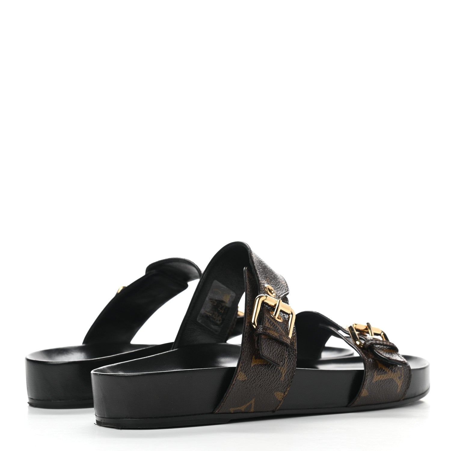 Louis Vuitton Monogram Bom Dia Mule Sandals 39 Black 4 of 8