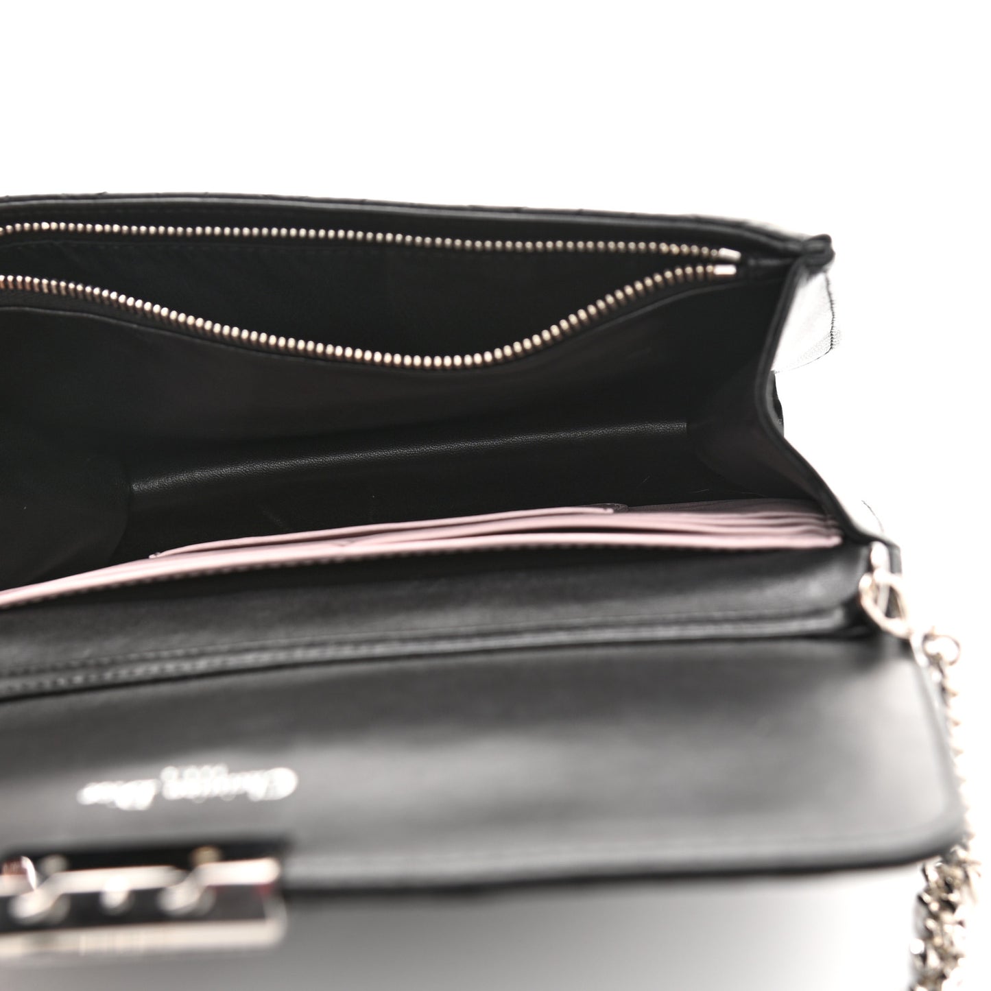 Lambskin Cannage Miss Dior Promenade Pouch Black