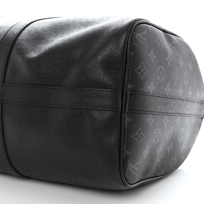 Louis Vuitton Taiga Monogram Eclipse Keepall Bandouliere 50 Black 8 of 8