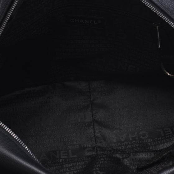 Caviar Square Stitched Large Tote Black