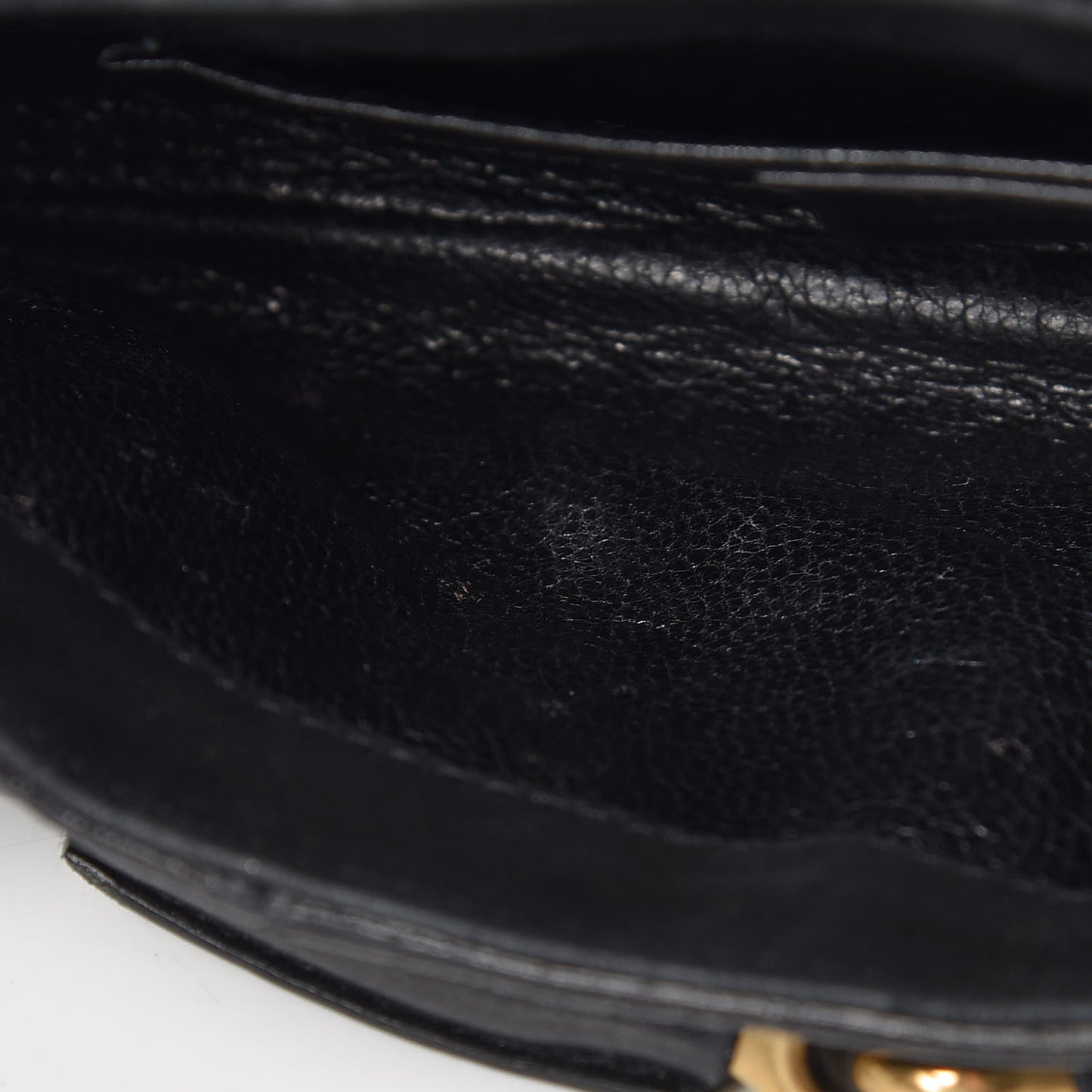 Suede Studded Horsebit Clutch Bag Black