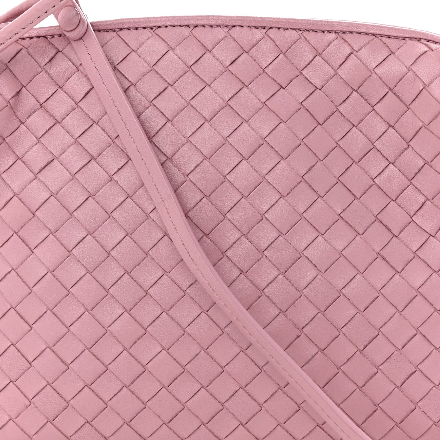 Bottega Veneta Nappa Intrecciato Nodini Crossbody Messenger Rose Pink 9 of 12