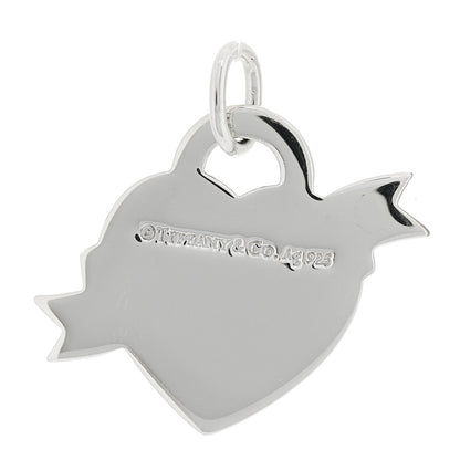 Tiffany Sterling Silver Enamel Return To Tiffany Heart Ribbon Charm Blue 3 of 3