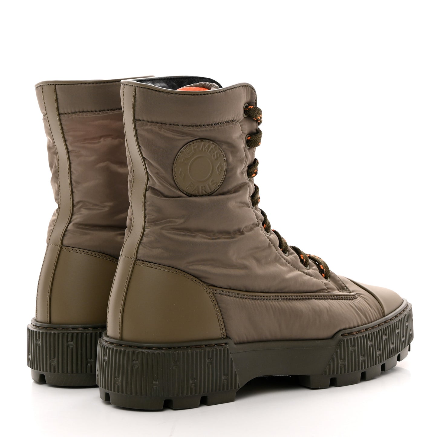 Calfskin Parachute Fresh Ankle Boots 37 Khaki