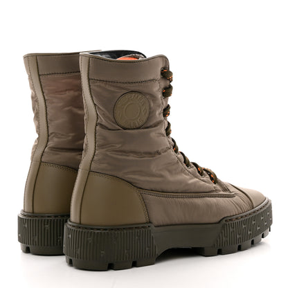 Hermes Calfskin Parachute Fresh Ankle Boots 37 Khaki 4 of 10