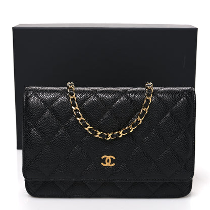 Chanel Caviar Quilted Wallet on Chain WOC Black 12 of 12