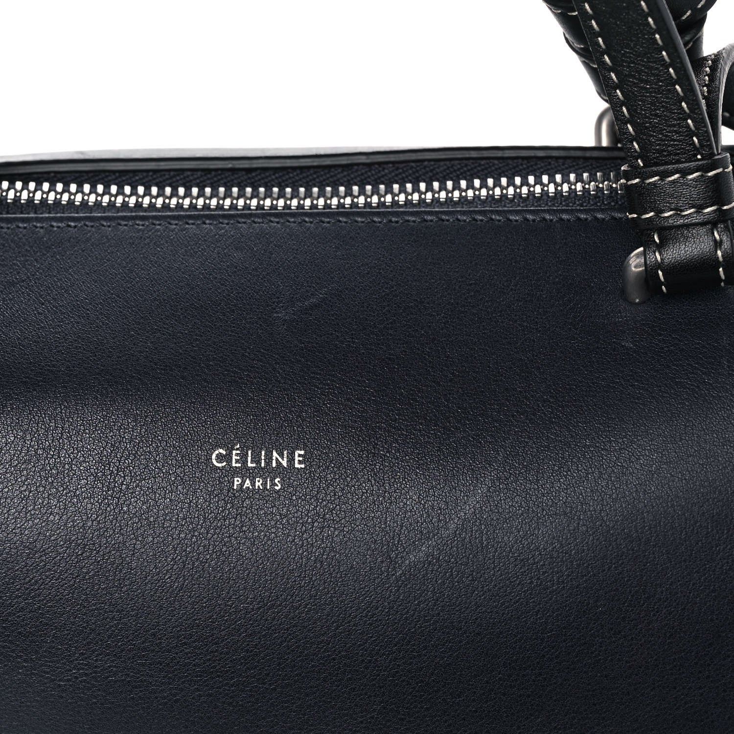 Celine Lambskin Small Soft Cube Satchel Navy 12 of 13